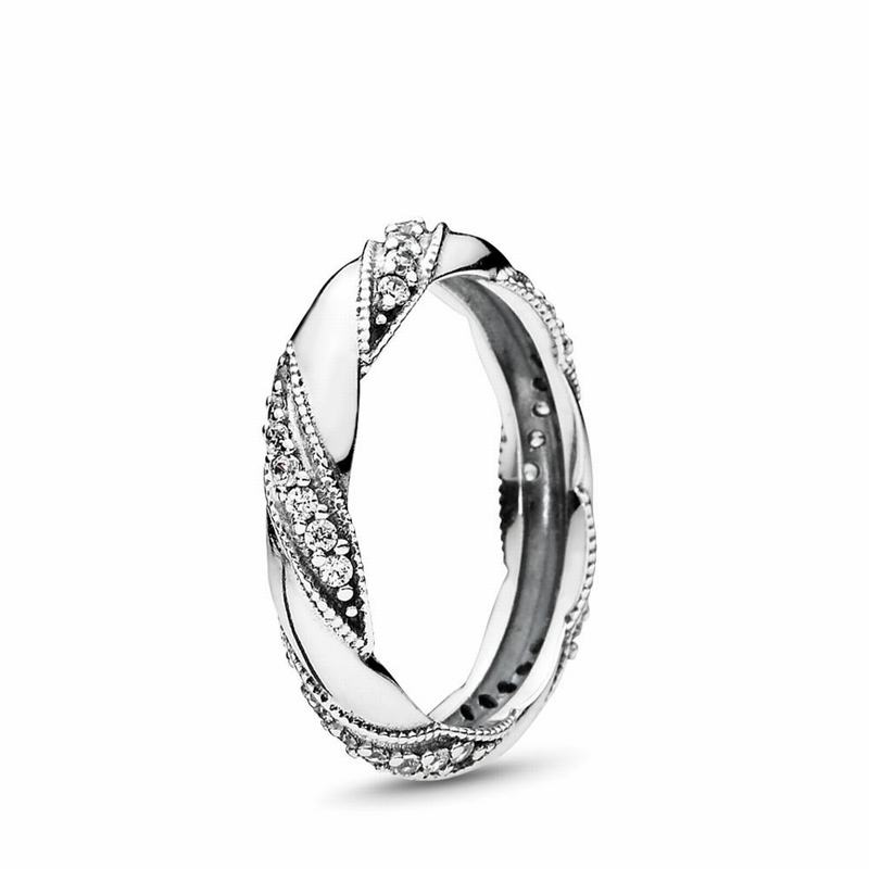 Pandora Dreams Of Love Stackable Ring - Sterling Silver/Cubic Zirconia - Canada | TN8434CB